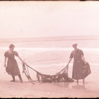 Two Women with  Fishnet