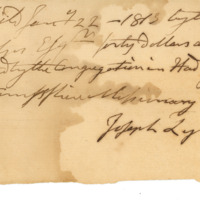 1813.01.22 — Receipt from Charles Phelps and the Hampshire Missionary Society, January 22, 1813<br /><br />

