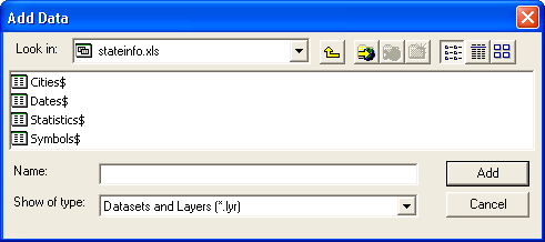 Adding an Excel Worksheet